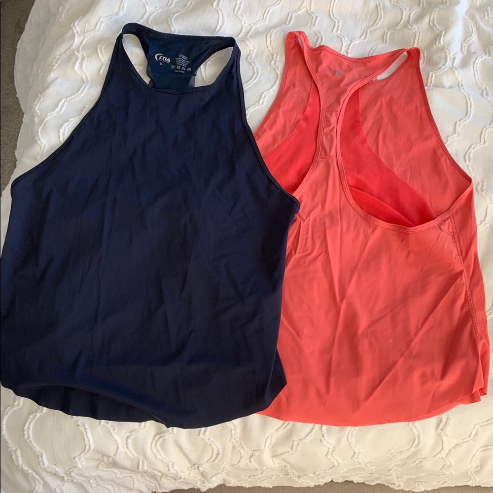 Bundle of 2 EUC racer back tanks! Both small